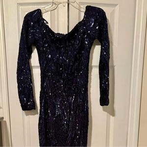 Windsor blue sequin dress